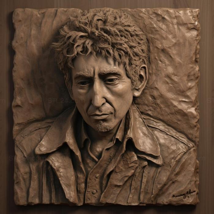 Знаменитости (Боб Дилан 2, 3DFMS_7805) 3D модель для ЧПУ станка